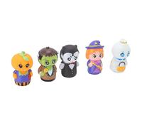 FTVOGUE Marionnettes à Doigt d'halloween 5 Pièces Marionnettes à Main de Dessin animé pour Enfants, Matériel Sûr Jouets Interactifs de Narration de Fête d'halloween pour Garçons et Filles
