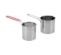 FTVOGUE Marmite à Friteuse en Acier Inoxydable 304 avec Panier pour la | Compatible avec la Cuisinière à Gaz, Corps Compact de 5 Pouces, Poignée Résistante à la Chaleur, Multifonctionnelle pour la