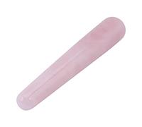 FTVOGUE Massage Stone Rose Cristal de Quartz Naturel Visage Massage Baguette Pierre Bâton Lisse Massant Traitement Rose 110mm(Pink)