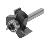 FTVOGUE Mèche de Routeur à Fente en T, Tige 1/4 avec Roulement à Billes à 3 Cannelures pour Rainurer le contreplaqué, Fraise à Fente à Pointe en Acier au Tungstène pour les Projets de Menuiserie,