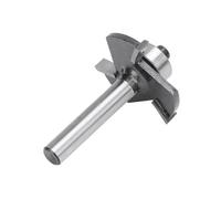 FTVOGUE Mèche de Routeur en Forme de T, Tige de 1/4 Pouce, 3 Dents, Roulement à Billes, Fraise à Rainurer pour contreplaqué de Bois, Hauteur de Coupe 5/32, Compatible avec les Routeurs Portables ou