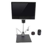 FTVOGUE Microscope Numérique à écran LCD 1080P 10 Pouces, Zoom 3-200X, Microscope à Souder avec 7 Lumières LED, Carte TF de 8 Go pour L'inspection des Réparations électroniques
