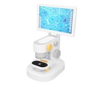 FTVOGUE Microscope Numérique avec écran HD de 9 Pouces Microscope Biologique 1080P Sortie 100X à 1200X Type C Alliage PC ABS Verre trempé pour étude en Laboratoire Visualisation de Pièces de Monnaie