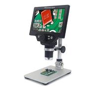 FTVOGUE Microscope Numérique G1200, écran LCD de 7 Pouces, Loupe à Zoom Continu de 12mp avec Support d'angle Réglable pour Le Soudage des Loisirs de Réparation de PCB (Prise UE 1)