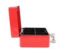 FTVOGUE Mini Boîte de sécurité Portable, Fer à Repasser avec Serrure onception à 6 Compartiments Idéale pour une Utilisation au Bureau à Domicile (Petite Taille Rouge 35x3