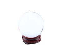 FTVOGUE Mini boule de cristal transparent de 40 mm - Boule de cristal naturel K9 - Boule de cristal magique transparente avec base pour loisirs créatifs, collection, cadeaux, décoration de maison,