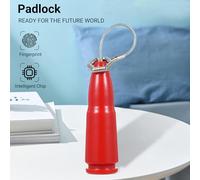 FTVOGUE Mini Cadenas Intelligent à Empreintes Digitales, étanche, en Acier ABS, capacité de 20 Empreintes Digitales, pour Salle de Sport, Voyage et Usage Domestique (rouge)