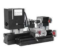 FTVOGUE Mini Kit Lathe avec Moteur Solide et Accessoires Durables - Machine de en Métal Usinée à Haute efficacité et à Grande Taille (Prise UE)