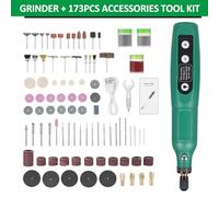FTVOGUE Mini Meuleuse sans Fil, Ensemble d'outils Portables de 173 Pièces, 5 Vitesses Variables, Parfaites pour les Tâches de Bricolage et de Polissage