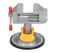 FTVOGUE Mini Pince D'étau de Table à Ventouse Rotative à 360 Degrés avec Mâchoires en Acier 45# pour les Opérations de Polissage/meulage/perçage/coupe, pour Bureau en Verre/surface Métallique