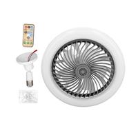 FTVOGUE Mini Ventilateur de Plafond LED de 38,1 Cm, Ventilateur de Plafond fermé sans Lame avec Moteur en Cuivre Pur, Minuterie à 3 Vitesses, Mode Veille avec Télécommande pour Chambre à (GREY)