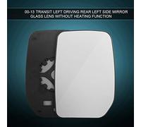 FTVOGUE Miroir Glace Verre de Rétroviseur Extérieur, Porte Gauche du Conducteur/vitre Miroir Aile, Miroir d'angle Mort de Voiture de Grand Angle Compatible avec Ford Transit 2000-2013
