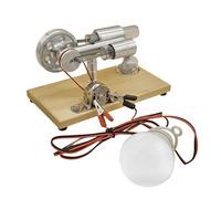 FTVOGUE Modèle de Moteur à Air Chaud avec Base en Alliage d'aluminium pour l'expérimentation Scientifique et l'éducation des Enfants et des Adultes (Yellow)