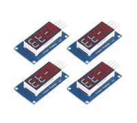 FTVOGUE Module D'affichage LED à 4 Chiffres, Puce D'entraînement TM1637, Tube Numérique 4 Bits à 8 Segments avec Réglage de L'échelle de Gris pour Les Projets de Bricolage