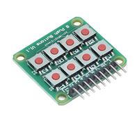 FTVOGUE Module de Clavier 2x4, Carte Micro-Interrupteur à 8 Boutons avec en-têtes à Broches, Module de Touches à Boutons 34 X 32 Mm, Clés Indépendantes et Trous de Montage pour Projets de