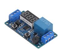FTVOGUE Module de Relais temporisé à 1 Canal, Affichage Numérique MCU Programmable DC12V, Protection contre l'inversion de polarité, Isolation Optocoupleur pour Lampe Buzzer de Voiture, Bande LED,