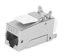 FTVOGUE Module de Réseau Cat7, Module de Connecteur de Câble à Port Unique à Port Unique Cat 7 Jack RJ45, Alliage de Zinc, 1 X Connecteur, 1 X Couvercle d'empilement, Poussière, Autocollant en
