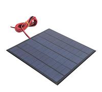 FTVOGUE Module d'énergie Solaire Panneau Solaire en Polysilicium 18 V 4,5 W avec Fil Rouge Noir 170 X 170 Mm pour Lampe, Lampe de Poche, Jouet, Bricolage, Recherche, Utilisation Expérimentale en