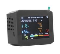 FTVOGUE Moniteur de qualité de l'air avec écran LCD, Détecteur Portable de qualité de l'air pour PM2,5 PM10 CO2 HCHO TVOC, Température et humidité de 32 à 158 Degrés Fahrenheit pour le Bureau à