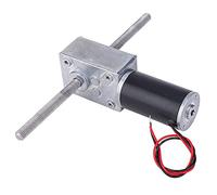 FTVOGUE Moteur à Engrenages M8 à Double Arbre fileté à Droite, Moteur de Réduction 12 V avec Rapport de Vitesse 50:1 pour Fenêtres électriques Automobiles, Applications Domestiques Industrielles