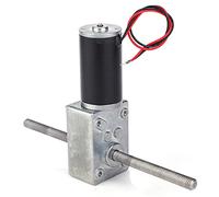 FTVOGUE Moteur à Engrenages M8 à Double Arbre fileté à Droite, Moteur de Réduction 12 V avec Rapport de Vitesse 50:1 pour Fenêtres électriques Automobiles, Applications Domestiques Industrielles