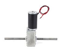 FTVOGUE Moteur à Engrenages M8 à Double Arbre fileté à Droite, Moteur de Réduction 12 V avec Rapport de Vitesse 50:1 pour Fenêtres électriques Automobiles, Applications Domestiques Industrielles