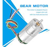 FTVOGUE Moteur de Réduction de Vitesse en Métal 12V Moteur D'engrenage Encodeur CC - Basse Vitesse, Faible Bruit - adapté à L'ouvreur de Fenêtres, Ouvre-Porte, Mini (DC12 30rpm)