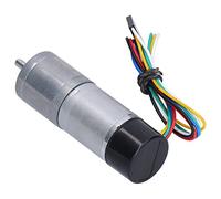 FTVOGUE Motor de Transmission CC Auto-Construction avec Codeur - Dispositifs à L'échelle des Machines de Coupe Adhésive électrique JGA25-371 (DC12V 77RPM)