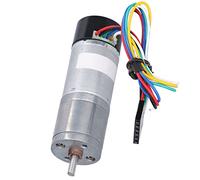 FTVOGUE Motor de Transmission CC Auto-Construction avec Codeur - Dispositifs à L'échelle des Machines de Coupe Adhésive électrique JGA25-371 (DC24V 77RPM)