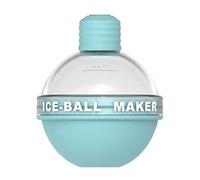 FTVOGUE Moule à Boule de Glace en Forme D'ampoule, Machine à Sphère de Glace Ronde en Silicone à Dégagement Facile avec une Grande Boule de de 2.5 Pouces pour les Cocktails (BLUE)
