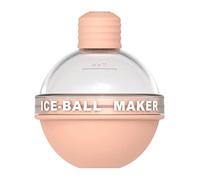 FTVOGUE Moule à Boule de Glace en Forme D'ampoule, Machine à Sphère de Glace Ronde en Silicone à Dégagement Facile avec une Grande Boule de de 2.5 Pouces pour les Cocktails (PINK)