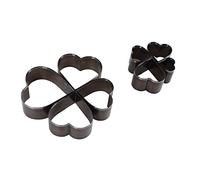 FTVOGUE Moule de Coupe en Cuir en Forme de Coeur en Acier en Alliage avec Boîte de Rangement, 8 Pcs de Punch en Cuir pour Courroies Artisanales Bricolage, Argile