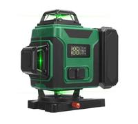 FTVOGUE Niveau 16 Lignes, LCD 16 Lignes Auto-nivelant 3° Stabilisation Automatique Télécommande Ligne Horizontale Verticale avec Trépied en Acier Inoxydable, pour Carrelage de (Prise UE)