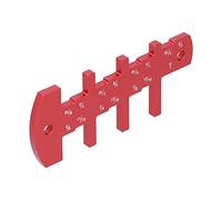 FTVOGUE Outil de Profondeur de Routeur Mesureur de Hauteur Efficace pour le Bricolage du Bois de Bois 1/8-1In Kit pour les Menuiseurs, Matériau en Alliage en Aluminium (rouge)