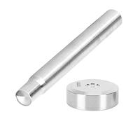 FTVOGUE Outil de Punch en Cuir de 10 Mm à Double Face côté avec une Tige en Acier Inoxydable et une Base pour le Cuir Bricolage