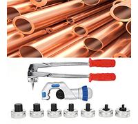 FTVOGUE Outil de Torchage de Tuyau, Expanseur de Tube avec 7 Têtes d'Expanseur pour Les Tuyaux en Cuivre et en Aluminium, capacité de 10 à 28 Mm, Boîte de Rangement Facile à Transporter, Kit de