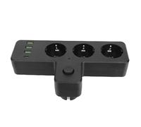 FTVOGUE Outlet Extender 3 AC ORDS 3 PORTS USB 1 PORT DE TYPE C PROST MULTIQUATIONNELLE PLUS POWER avec Commutateur pour le Bureau à Domicile