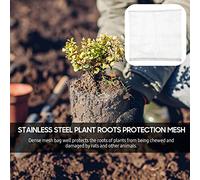 FTVOGUE Panier de Protection des Racines des Plantes, Sac en Maille d'acier Inoxydable pour la Protection des Racines des Légumes, 34x34cm, Utilisation dans Le Jardin 6 Pièces