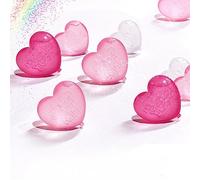 FTVOGUE Paquet de 15 Glaçons Recongelables Roses Cubes de Glace Réutilisables en Forme de Coeur Coeurs de Glace Réutilisables Roses Cubes de en Forme de Coeur Rose pour Bois