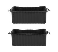 FTVOGUE Paquet de 2 Doublures de Gobelet à Graisse en Silicone pour Gril, Collecteur de Graisse Réutilisable pour Plaque de Cuisson 9x3,5x2,8 Pouces avec Résistant aux (Black)