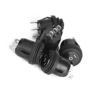 FTVOGUE Paquet de 5 Interrupteurs à Bascule Ronds Noirs, Mini Interrupteur de Bateau étanche, Interrupteur à Bascule à 3 Positions Marche/arrêt/marche pour Véhicule et Usage Marin