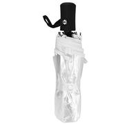 FTVOGUE Parapluie de Voyage Coupe Vent Compact Léger Automatique Solide et Portable Sac à Dos Pliant pour Soleil Pluie Hommes Femmes Transparent