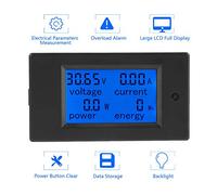 FTVOGUE Peacefair PZEM-051 DC 6.5-100V Digital Electric Energy Energy Tension Curman Metter avec Fonction de Mémoire pour commodité (100a shunt)
