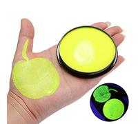 FTVOGUE Peinture pour le Visage et le Corps UV Blacklight Neon Fluorescent Glow Peinture à Base D'eau Hypoallergénique Sûre Non Toxique pour le Visage Facile à Nettoyer avec des (YELLOW)