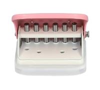 FTVOGUE Perforateur 6 Trous, Perforateur de Papier capacité de 5 Feuilles avec Règle de Positionnement pour Cahiers à Feuilles Mobiles A4 A5 B5 (PINK)