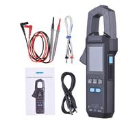 FTVOGUE Pince Multimètre Numérique 9999 Points, Testeur de Courant de Tension AC DC avec Sonde de Température, Détection NCV, Affichage TFT, Maintien des Données, Lampe de Poche Type-C (DMC-100)