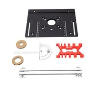 FTVOGUE Plaque D’insertion de Table de Défonceuse, Panneau Basculant pour | 205 X 165 X 4 Mm Convient à la Plupart des Défonceuses, Échelle Gravée pour un Réglage Précis, Comprend une Jauge de