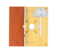 FTVOGUE Plaque de Levage de Routeur en Alliage d'aluminium, Plaque d'insertion de Table de Routeur 240 X 245 Mm avec Support 'anneau 'insertion et Jauge de Tenon pour les Utilisateurs de