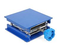 FTVOGUE Plateforme élévatrice de Laboratoire - Élévateur à Ciseaux 100 X 100 Mm en Oxyde D'aluminium Bleu, avec Molette de Réglage, pour Expériences de Physique, Chimie et biologi