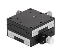 FTVOGUE Platine Linéaire Manuelle en Alliage d'aluminium, Platine Linéaire XY 60 X 60 Mm, Plate-forme de Déplacement à Vis ± 9 Mm, Course 0,5 par Tour pour équipement de Production d'instruments